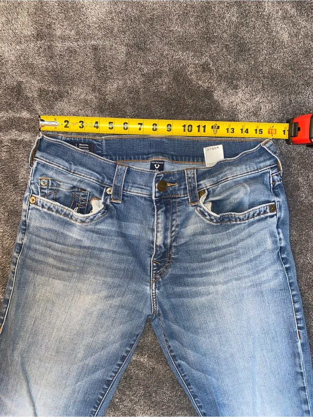 True Religion Geno Jeans Men’s 33 Distressed Vintage Fade